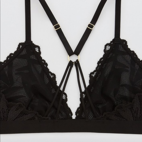 Aerie See Thru Lace Bralette Sz L - Picture 2 of 3